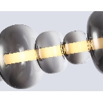 Подвесной светодиодный светильник Ambrella light LH11072 BK/SM черный/дымчатый 36W 3000K 745*230*230, фото4