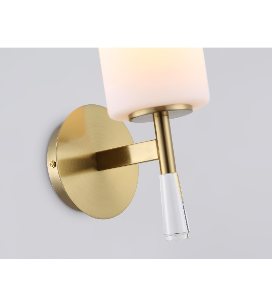 Настенный светильник Ambrella light LH56265 BS/FR латунь/белый матовый E27 max 60W 160*120*280