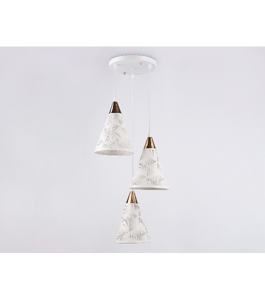 Светильник Ambrella light TR8433/3 WH/FGD белый/золото E27/3 max 40W D360*800