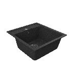 Мойка для кухни BAU Stil Black stone 45х50, выпуск с сифоном в комплекте, черный камень, фото6