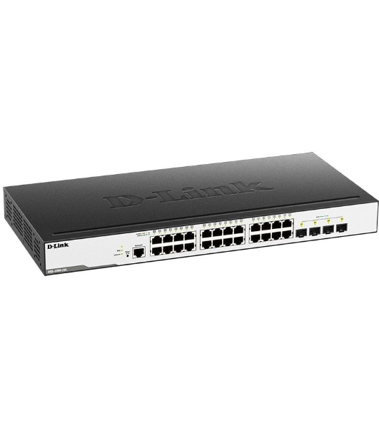 Коммутатор D-Link DGS-3000-28L/B1A, 24×1 Гбит/с + 4×1 Гбит/с SFP, управляемый