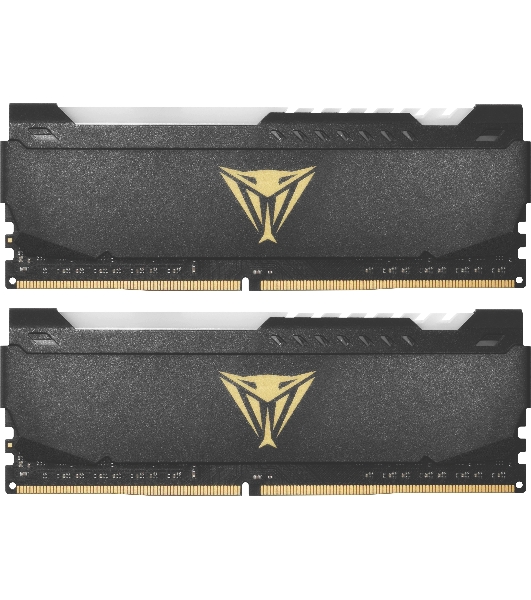 Оперативная память Patriot Viper Steel, DDR4, 32GB (2x16GB), 3600MHz, CL20, DIMM, с радиатором, RGB, черный