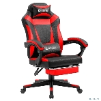 Кресло Defender CRUISER BLACK/RED черный/красный, экокожа, подставка для ног, фото17
