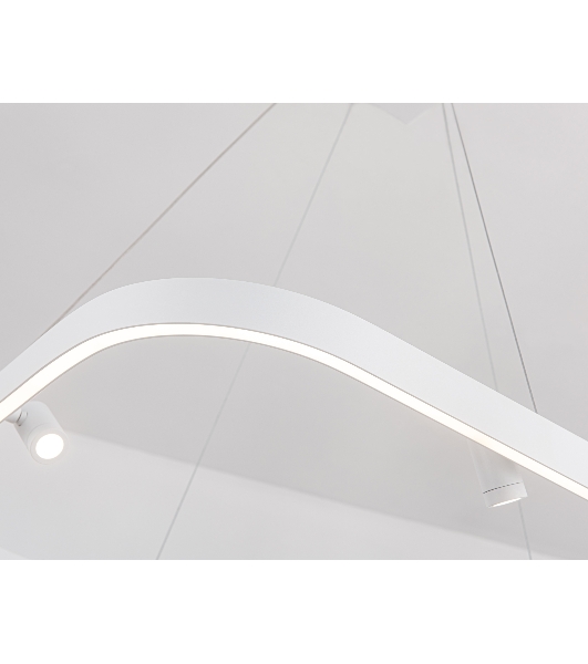 Подвесной светодиодный светильник Ambrella light FL5802/1+4 WH белый 50W 3000K/4200K/6400K 600*600*1200 (без ПДУ)