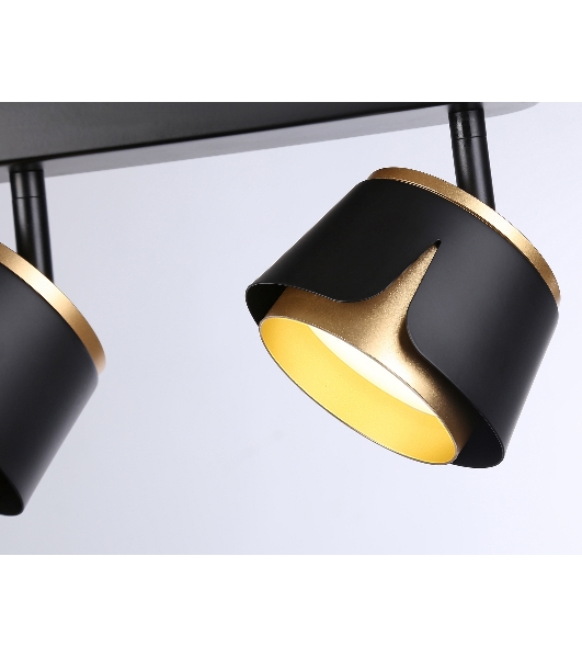 Светильник Ambrella light TN71237/3 BK/GD черный/золото GX53/3 380*100*147