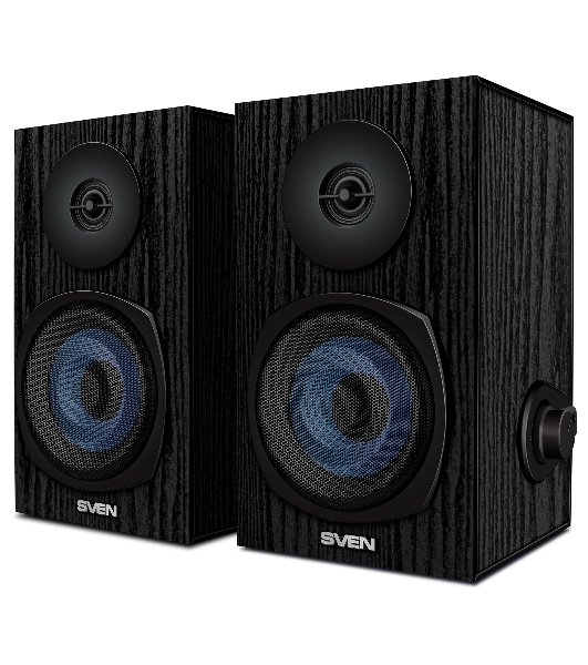 Акустическая система 2.0 SVEN SPS-576 черные (2x4W, Bluetooth, дерево)