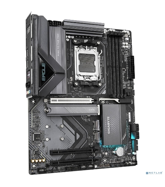 Материнская плата Gigabyte X870 EAGLE WIFI7, AM5, AMD X870, 4xDDR5, 4xSATA, 3xM.2, 1xPCI-E 5.0 x16, 2xPCI-E 3.0 x1, 1xHDMI, 1xUSB-C (DP), 1x 2.5Gb LAN, 4xUSB-A 2.0, 3xUSB-A 3.2 Gen 1, 1xUSB-A 3.2 Gen 2, 2xUSB-C 3.2 Gen 2 (USB4), 3x3.5 мм, 7.1, ATX