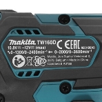 Гайковерт Makita TW160DZ аккум. патрон:квад.3/8' (кейс в комплекте), фото7