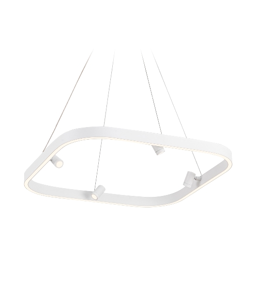 Подвесной светодиодный светильник Ambrella light FL5802/1+4 WH белый 50W 3000K/4200K/6400K 600*600*1200 (без ПДУ)