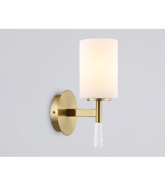 Настенный светильник Ambrella light LH56265 BS/FR латунь/белый матовый E27 max 60W 160*120*280