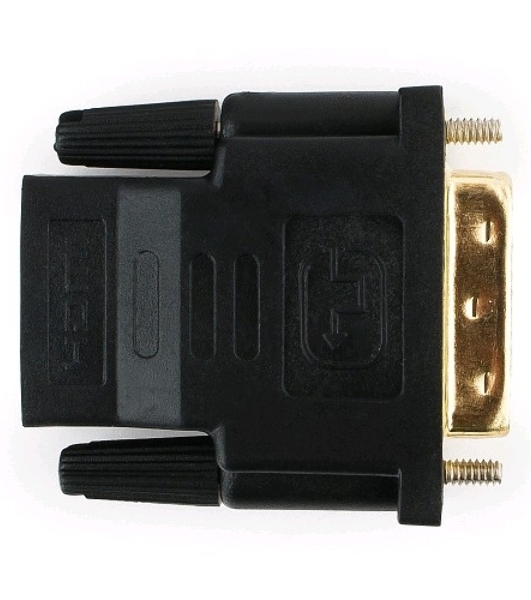 Переходник Cablexpert HDMI-DVI 19F/19M золотые разъемы, пакет, черный