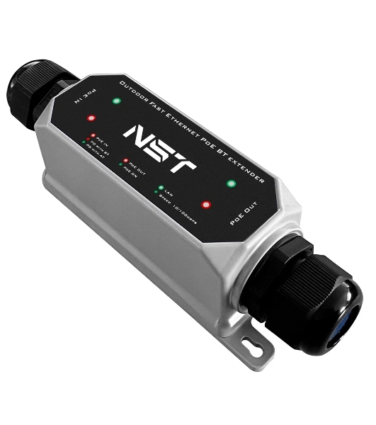 Уличный Ultra PoE удлинитель Fast Ethernet до 250м на 1 порт. Порты Ethernet: Вход - 1x10/100Base-T RJ45; Выход - 1x10/100Base-T RJ45. Порты PoE: Вход - 1xIEEE 802.3af/at/bt/Passive POE (до 120W); Выход - 1xIEEE 802.3af/at/bt (до 90W). Автоматическое определение PoE устройств. PoE WatchDog (Антизависание PoE устройств). Встроенная грозозащита 6kV. Максимальная длина сегмента линии - 250м (скорость 10Мбит/c)/150м (скорость 100Мбит/c). Возможность последовательного подключения до 5 устройств