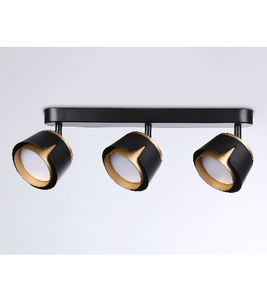 Светильник Ambrella light TN71237/3 BK/GD черный/золото GX53/3 380*100*147