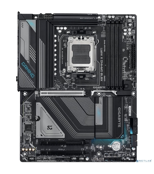 Материнская плата Gigabyte X870 GAMING X WIFI7, AM5, AMD X870, 4xDDR5, 4xSATA, 3xM.2, 1xPCI-E 5.0 x16, 2xPCI-E 3.0 x1, 1xHDMI, 1xUSB-C (DP), 1x 2.5Gb LAN, 4xUSB-A 2.0, 3xUSB-A 3.2 Gen 1, 1xUSB-A 3.2 Gen 2, 2xUSB-C 3.2 Gen 2 (USB4), 3x3.5 мм, 7.1, ATX