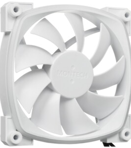 Вентилятор для корпуса MONTECH AX120 PWM белый, 120 мм, 1600 об/мин, 27 дБ, 4 pin