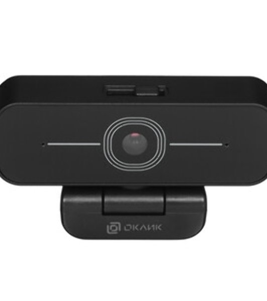 Веб-камера OKLICK OK-C001FH 1920x1080, 30 кадр/с, USB Type-A, микрофон (шумоподавление), универсальное крепление