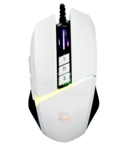 Мышь проводная A4Tech Bloody W60 Max белый, 10000 dpi, USB, кнопки - 10