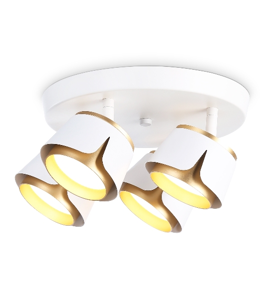 Светильник Ambrella light TN71241/4 WH/GD белый/золото GX53/4 D250*147