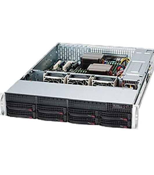 Корпус SUPERMICRO CSE-825TQC-R1K03LPB 8x 3.5' Hot-swap SAS3/ SATA Drive Bays & 2x Fixed 3.5' Drive Bays, 1000W Redundant PWS, SAS3(12 Gbps) HDD support