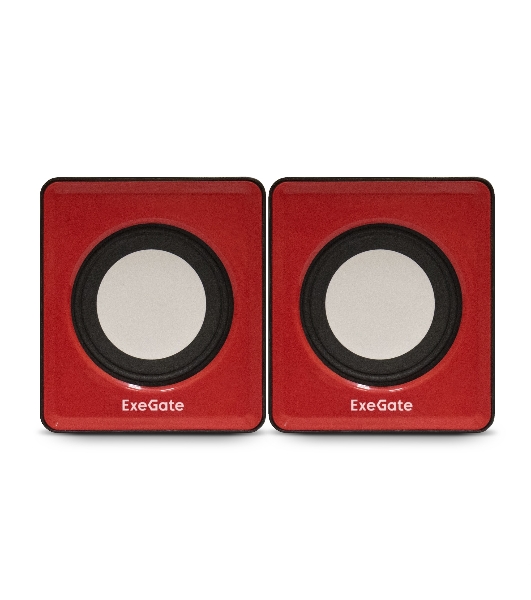Акустическая система 2.0 ExeGate EX289920RUS Disco 140 Red (питание USB, 2х3Вт (6Вт RMS), 100-20000Гц, красный)