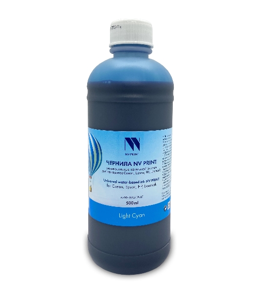 Чернила NV PRINT универсальные на водной основе NV-INK500ULC для аппаратов Сanon/Epson/НР/Lexmark (500 ml) Light Cyan