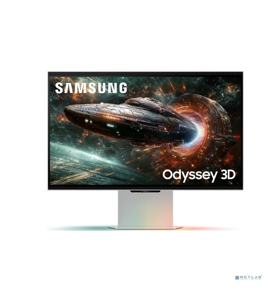 Монитор 27' Samsung Odyssey 3D G90XF IPS 3840x2160, 165 Гц, 1 мс, 16:9, 350 кд/м², 2xHDMI 2.1, DP, USB Hub (2x USB 3.2), 3D без очков, Edge Lighting, динамики (2x5 Вт), FreeSync, G-Sync, HDR10, черный