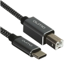 Кабель Qumo Type-С кабель, 1м, USB 2.0, 5В, 2А, 10Вт, PVC оплетка, PVC molded коннектор, черный, фото5