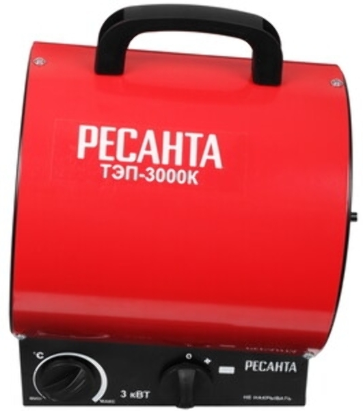 Пушка тепловая электрическая Rexant круглая, регулировка угла наклона, ТЭН, 3кВт