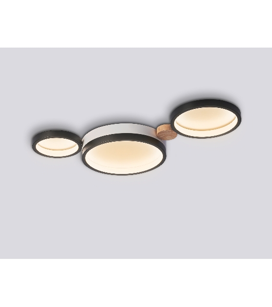 Светильник Ambrella light FL4814/3 BK/WH черный/белый 3000K-6400K 45W 620*290*55 (ПДУ ИК)
