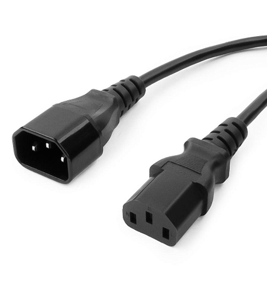 Кабель питания сист.блок-монитор Cablexpert PC-189-VDE-5M, 5м, C13-C14, VDE, 10А, Сечение провода: 0,75 мм2, черный, с заземлением