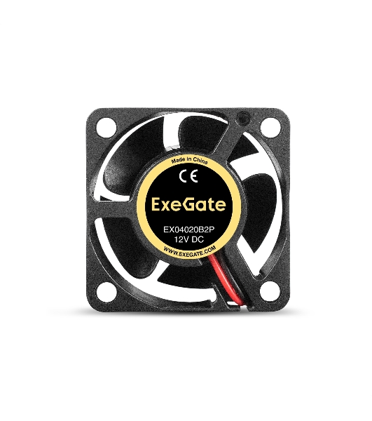 Вентилятор для корпуса ExeGate EX04020B2P черный, 40 мм, 7000 об/мин, 30 дБ, 2 pin