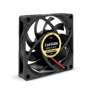 Вентилятор для корпуса ExeGate ExtraPower EP07015B2P черный, 70 мм, 3100 об/мин, 28 дБ, 2 pin