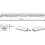 Светильник линейный Gauss СПП-Т8-G13 LITE 220-230V IP65 665x85x55мм для LED ламп 2х600мм 1/16, фото 1