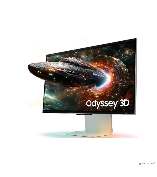 Монитор 27' Samsung Odyssey 3D G90XF IPS 3840x2160, 165 Гц, 1 мс, 16:9, 350 кд/м², 2xHDMI 2.1, DP, USB Hub (2x USB 3.2), 3D без очков, Edge Lighting, динамики (2x5 Вт), FreeSync, G-Sync, HDR10, черный