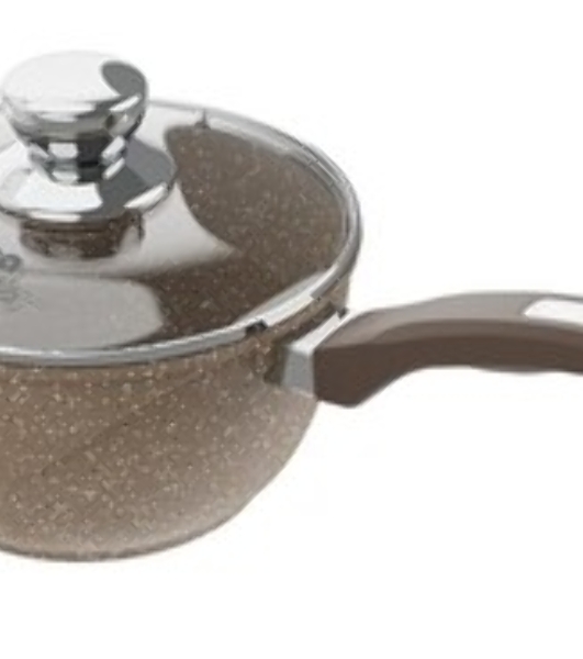 Ковш Мечта Гранит brown 1,7 л, 82806, несъемная ручка, стеклянная крышка