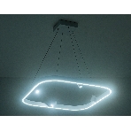 Подвесной светодиодный светильник Ambrella light FL5802/1+4 WH белый 50W 3000K/4200K/6400K 600*600*1200 (без ПДУ), фото2