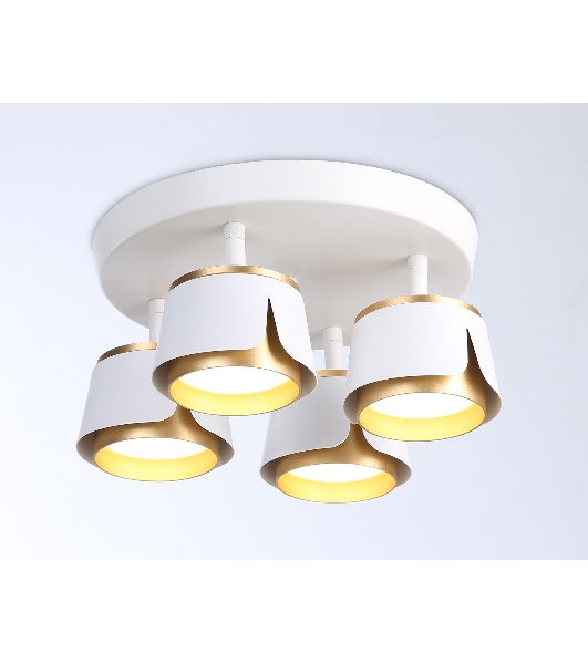 Светильник Ambrella light TN71241/4 WH/GD белый/золото GX53/4 D250*147