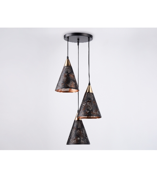 Светильник Ambrella light TR8435/3 BK/FGD черный/золото E27/3 max 40W D360*800