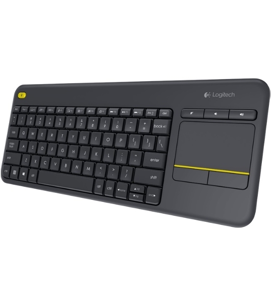 Клавиатура Logitech K400 Wireless Touch Plus беспроводная, радиоканал, чёрный