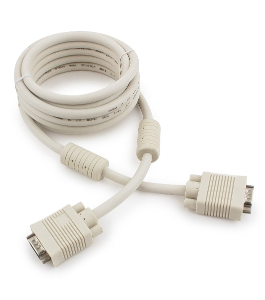 Кабель Gembird/Cablexpert VGA Premium 15M/15M, 3.0м, белый, тройной экран, феррит.кольца