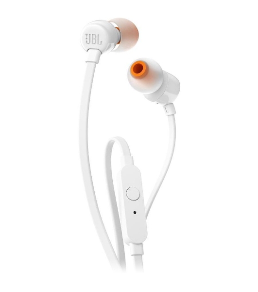 Проводные наушники JBL Tune 110 белый, внутриканальные, Jack 3.5 мм