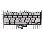 Клавиатура для ноутбука Asus ZenBook UX433FA серебристая с подсветкой, фото2