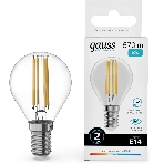 Лампа светодиодная филаментная Gauss Filament 10Вт цок.: E14 шар св. свеч. бел. нейт. (упак.: 10 шт), фото6
