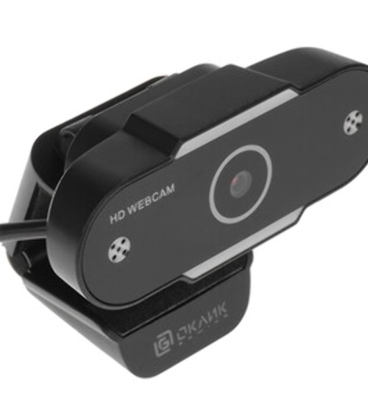 Веб-камера OKLICK OK-C012HD 1280x720, 30 кадр/с, USB Type-A, микрофон, универсальное крепление