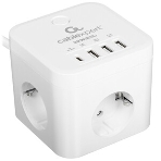 Сетевой фильтр Cablexpert Cube CUBE-3-CU3-W-1.5, 3 р, 10А, 1xType-C PD, 3xUSB, 1.5 м, ур.защиты 4+, белый, коробка, фото9