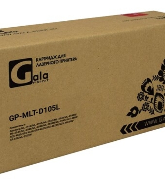 Картридж лазерный GalaPrint GP-MLT-D105L черный (2500 стр) для Samsung ML-1910/1915/2525/2525W/2580N SCX-4600/4623F/4623GN SF650