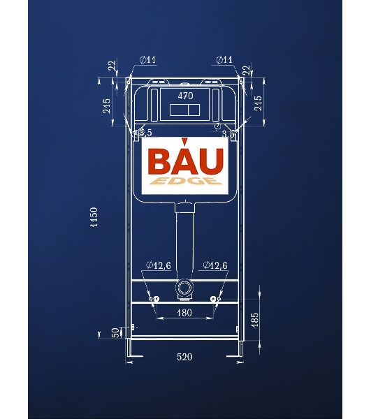 Комплект BAU 6 в 1: инсталляция BAU PRO для подвесного унитаза, унитаз подвесной безободковый торнадо обратного потока Bau Dream 52х36 Hurricane-5, сиденье быстросъемное микролифт, кнопка смыва из стекла BAU Dream дизайнерская, белая