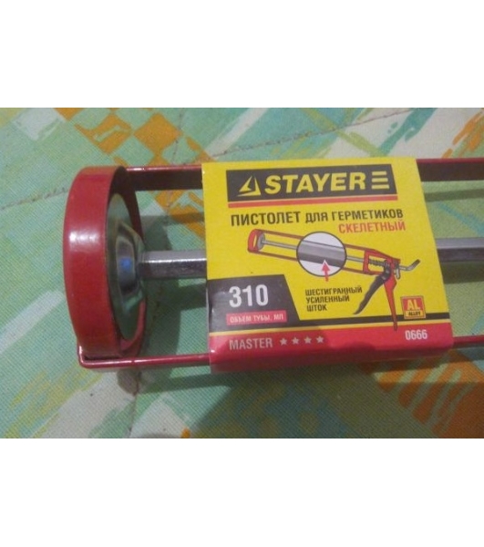Пистолет для герметика STAYER 0666 310мл master скелетный усиленный