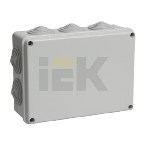 Коробка распаячная ОП 190х140х70 IP55 КМ41244 RAL7035 (10 гермовводов) IEK UKO11-190-140-070-K41-55, фото2