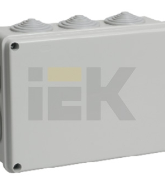 Коробка распаячная ОП 190х140х70 IP55 КМ41244 RAL7035 (10 гермовводов) IEK UKO11-190-140-070-K41-55